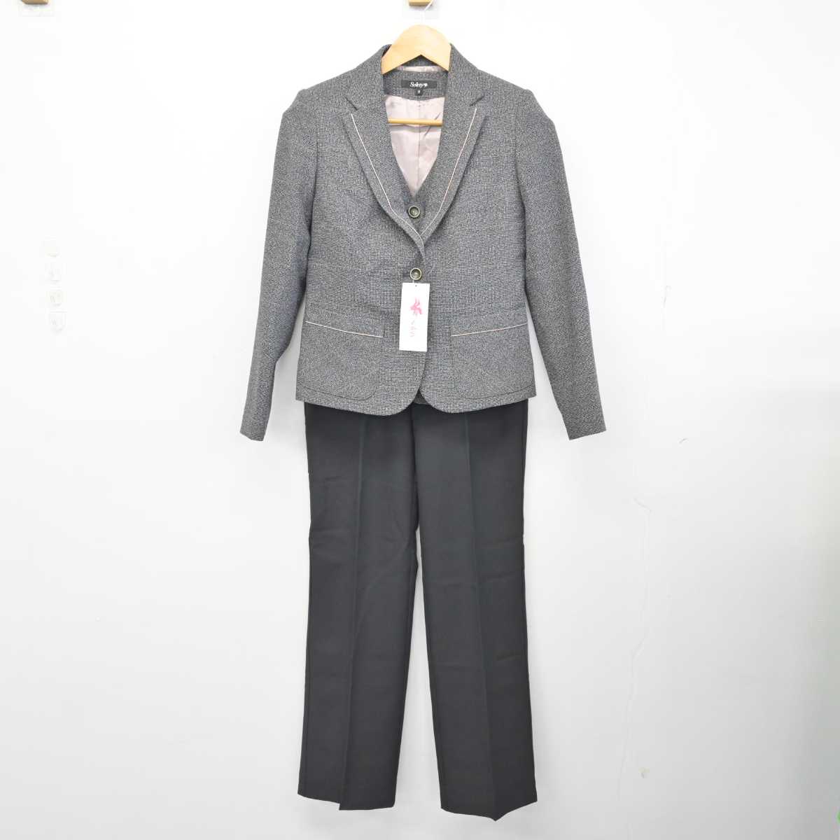 【中古】 事務服 女子制服 3点 (ジャケット・ベスト・ズボン) sf077155