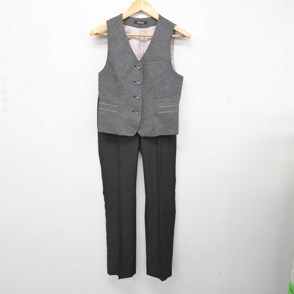 【中古】 事務服 女子制服 2点 (ベスト・ズボン) sf077157