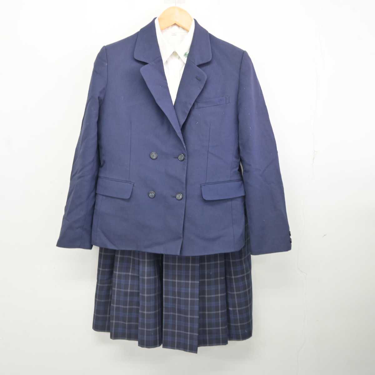 【中古】青森県 八戸工業高等学校 女子制服 3点 (ブレザー・シャツ・スカート) sf077161