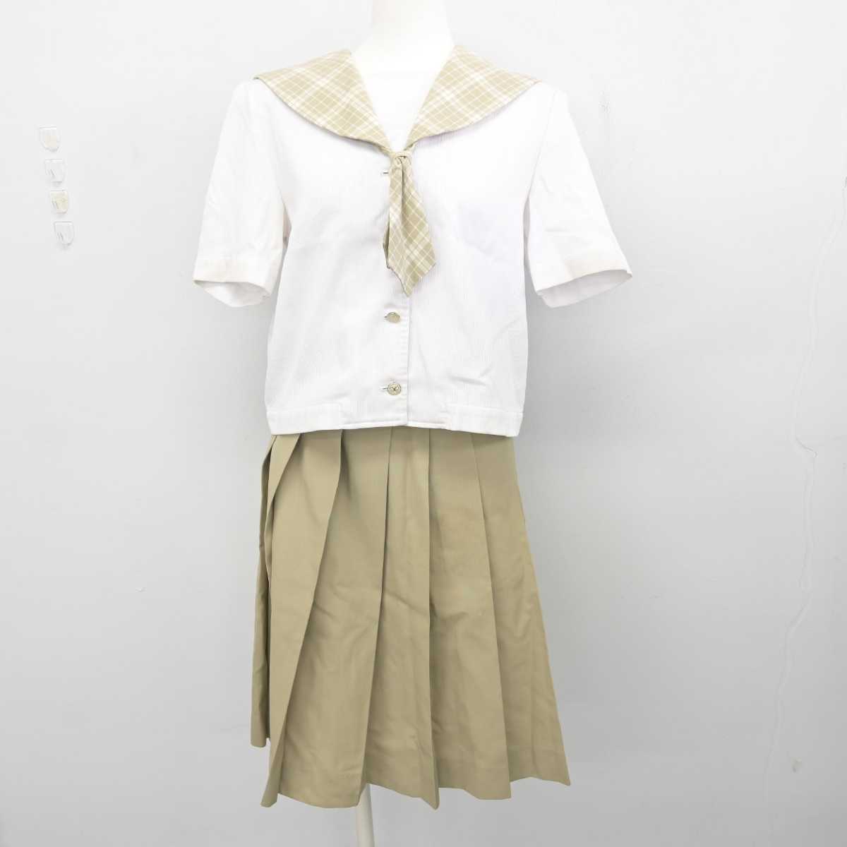 【中古】埼玉県 越谷南高等学校 女子制服 2点 (セーラー服・スカート) sf077165