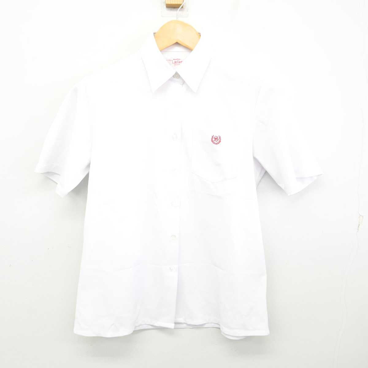 【中古】福岡県 福岡西陵高等学校 女子制服 3点 (ニットベスト・シャツ・スカート) sf077170