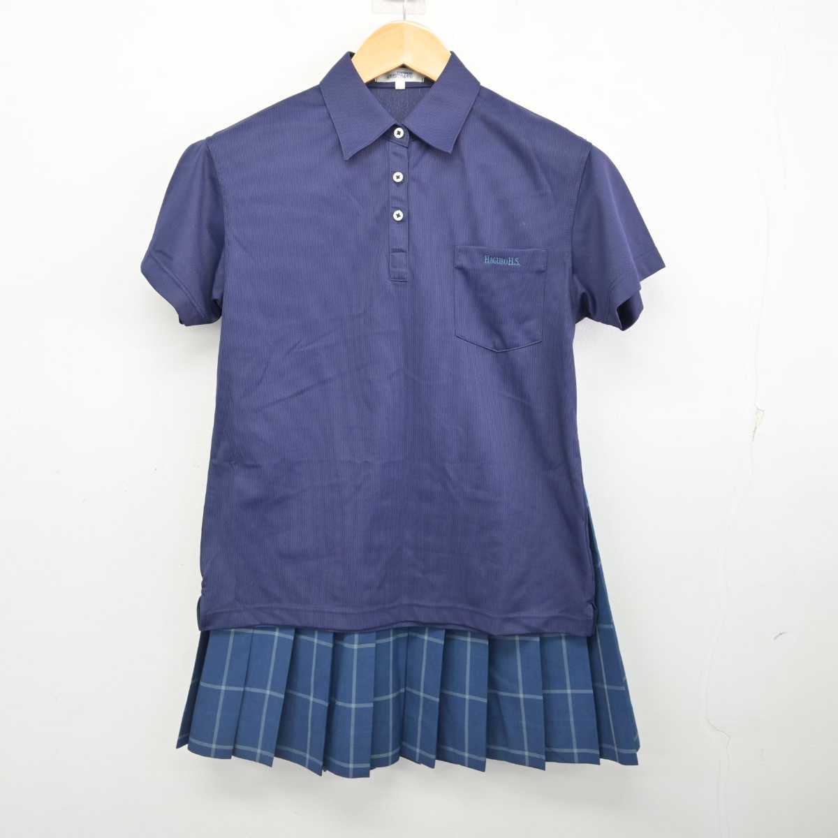 【中古】山形県 羽黒高等学校 女子制服 3点 (シャツ・スカート) sf077175