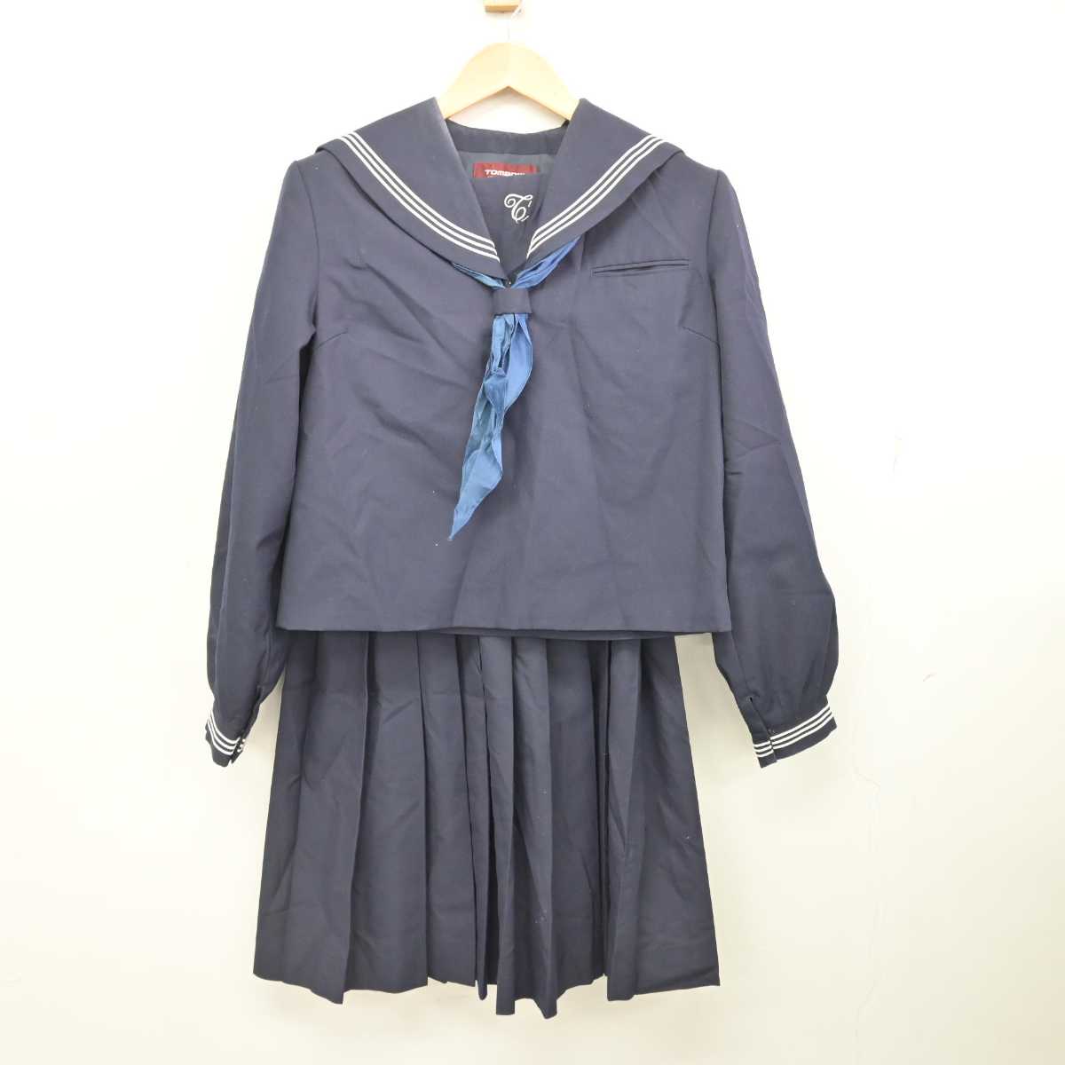 【中古】宮城県 富沢中学校 女子制服 3点 (セーラー服・スカート) sf077186