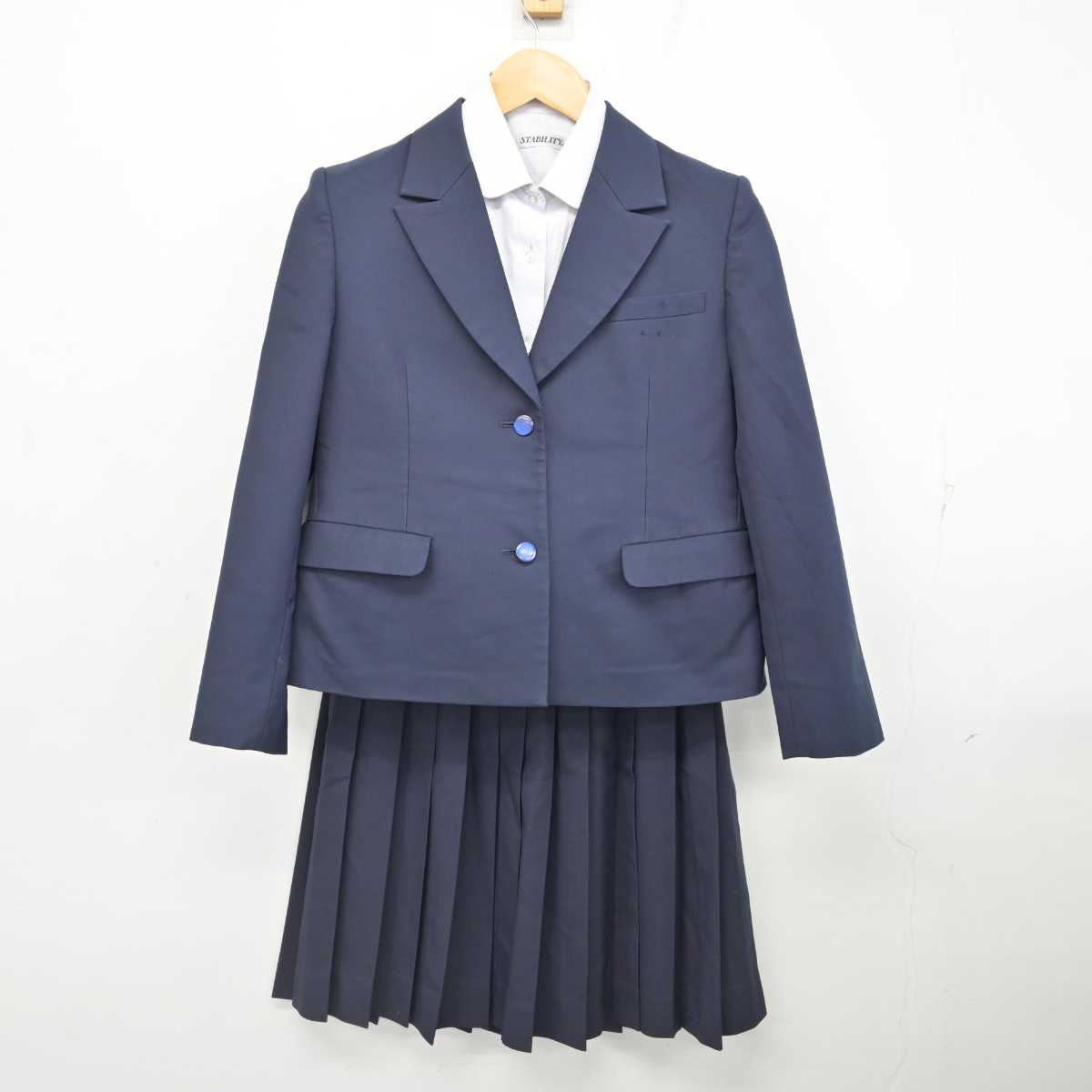 【中古】岐阜県 岐阜商業高等学校 女子制服 3点 (ブレザー・シャツ・スカート) sf077193