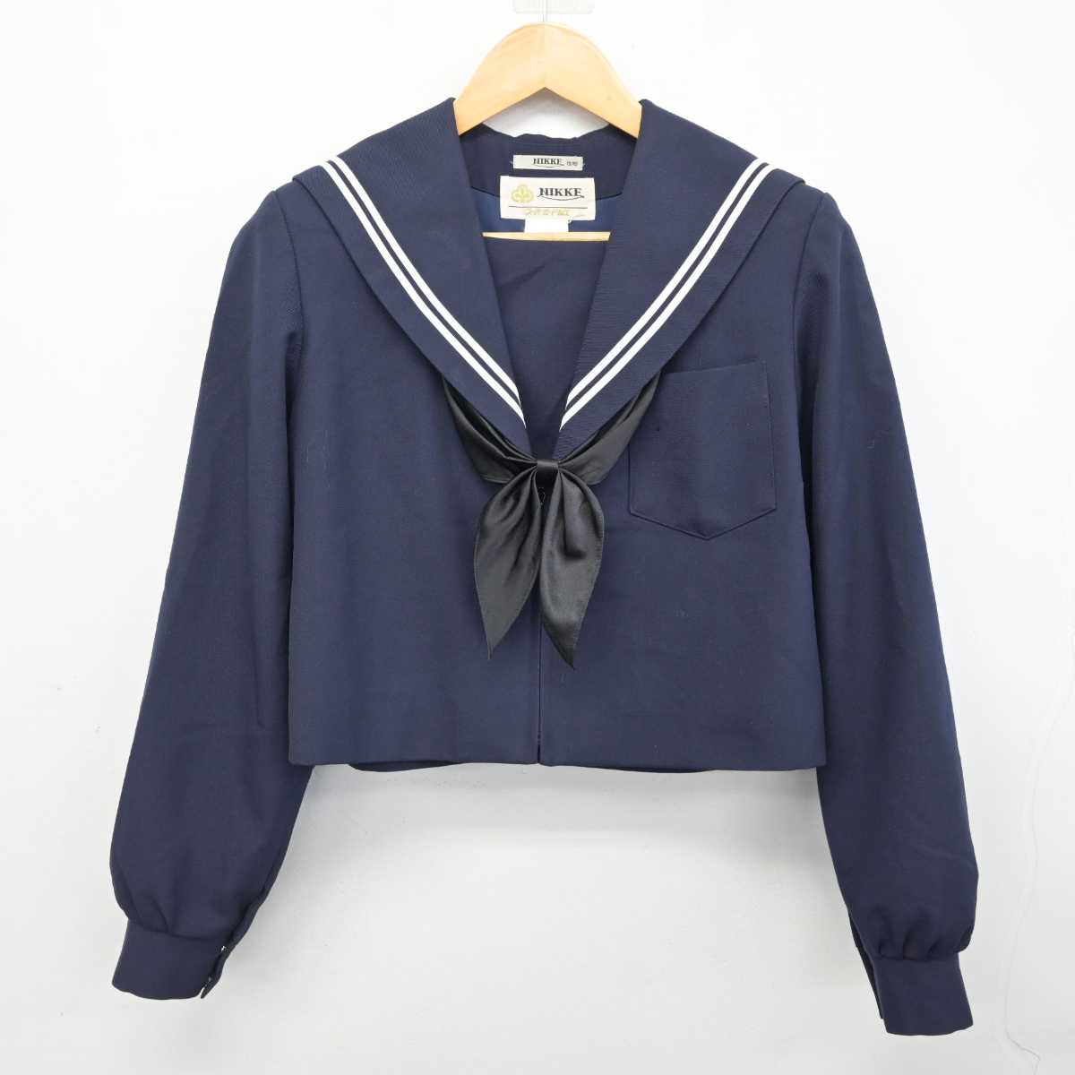 【中古】岐阜県 稲羽中学校 女子制服 3点 (セーラー服・スカート) sf077195