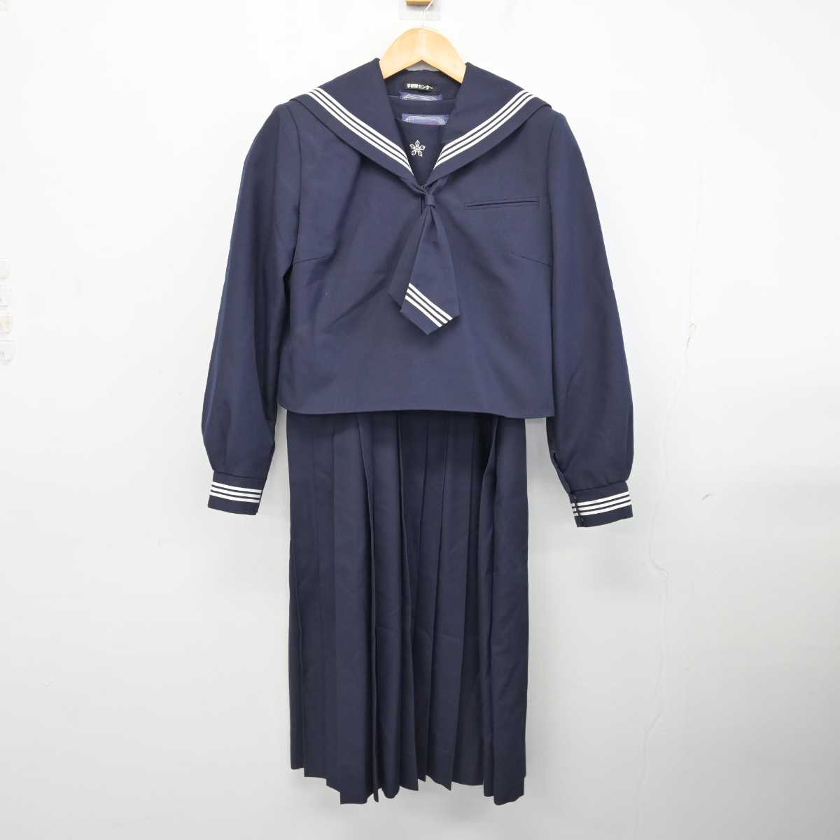 【中古】東京都 大久保中学校 女子制服 3点 (セーラー服・ジャンパースカート) sf077196