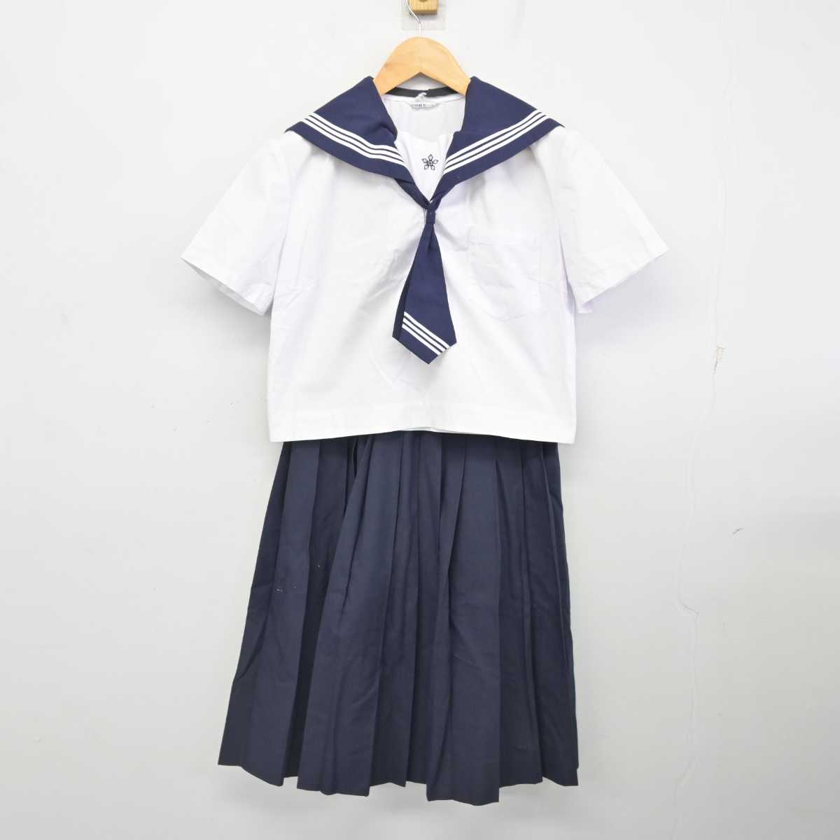 【中古】東京都 大久保中学校 女子制服 3点 (セーラー服・スカート) sf077197