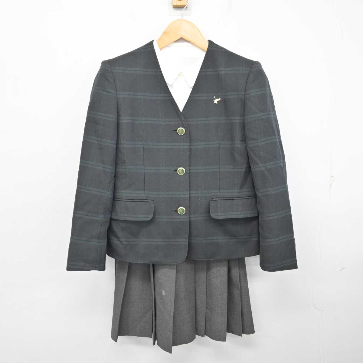 【中古】東京都 専修大学附属高等学校/旧制服 女子制服 5点 (ブレザー・ニット・シャツ・スカート・その他アイテム) sf077206