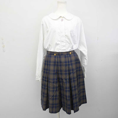 【中古】福岡県 福岡女子高等学校 女子制服 3点 (ブレザー・シャツ・スカート) sf077231