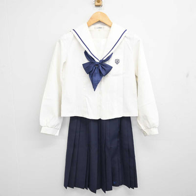 【中古】神奈川県 カリタス女子中学高等学校 女子制服 3点 (セーラー服・スカート) sf077236