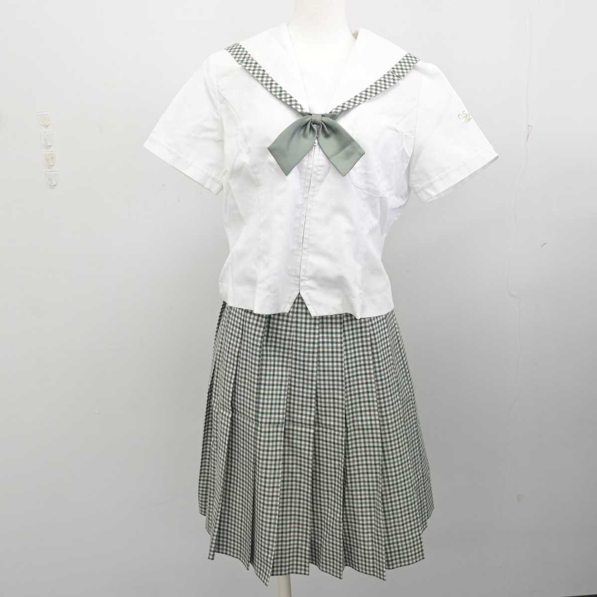 【中古】福島県 須賀川桐陽高等学校 女子制服 4点 (ブラウス・スカート) sf077240