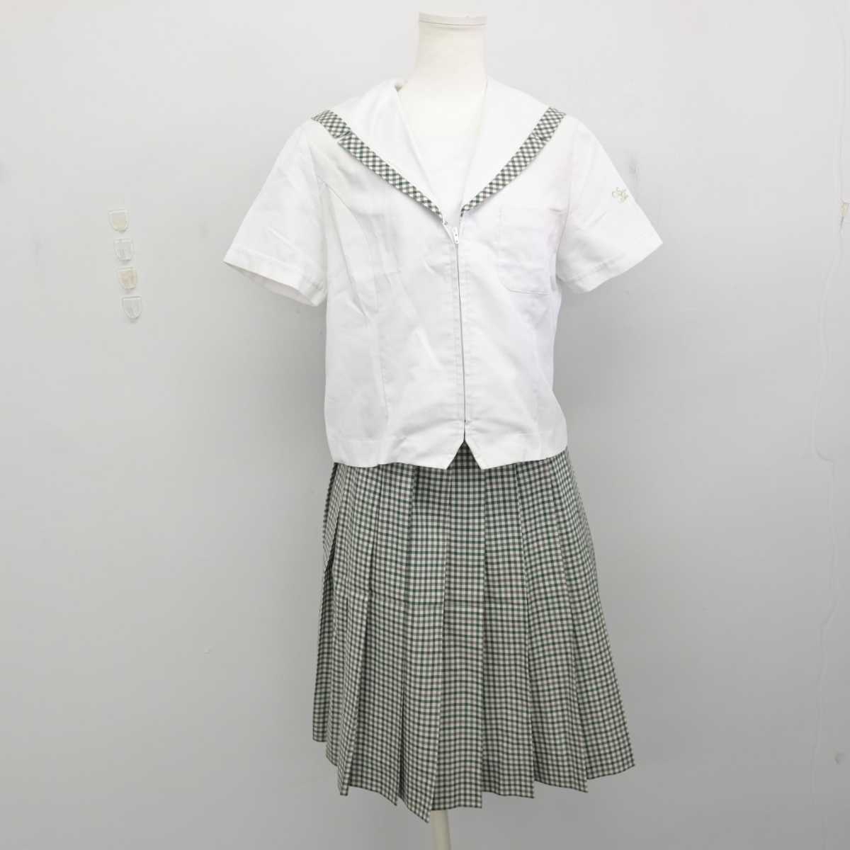 【中古】福島県 須賀川桐陽高等学校 女子制服 4点 (ブラウス・スカート) sf077240