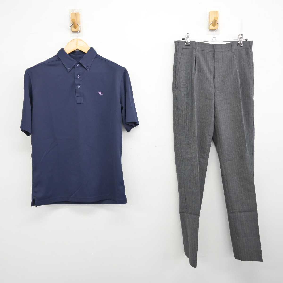 【中古】茨城県 東洋大学附属牛久高等学校 男子制服 2点 (シャツ・ズボン) sf077245