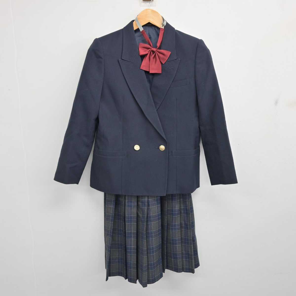 【中古】神奈川県 川崎市立麻生中学校 女子制服 3点 (ブレザー・スカート) sf077256