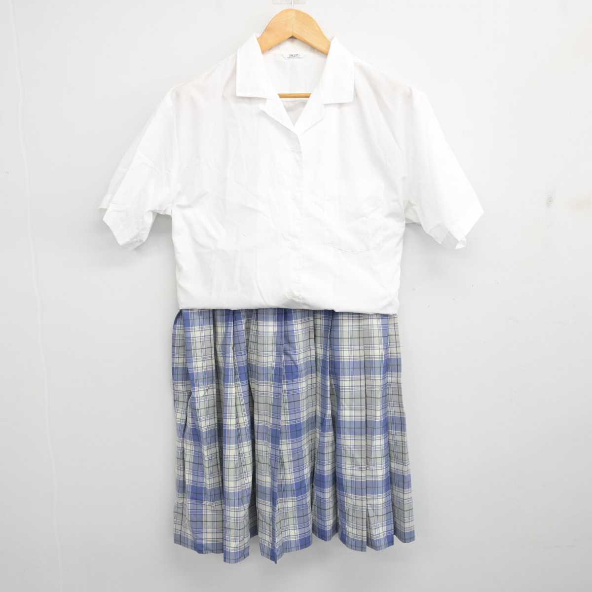 【中古】群馬県 玉村高等学校 女子制服 2点 (シャツ・スカート) sf077258