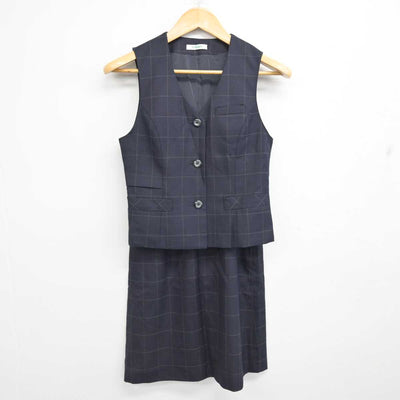 【中古】 事務服 女子制服 2点 (ベスト・スカート) sf077263