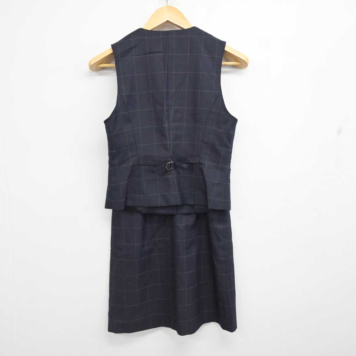 【中古】 事務服 女子制服 2点 (ベスト・スカート) sf077263