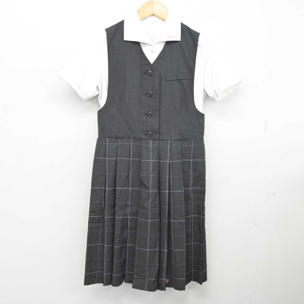 【中古】佐賀県 佐賀女子短期大学付属佐賀女子高等学校 女子制服 2点 (シャツ・ジャンパースカート) sf077272 | 中古制服通販パレイド