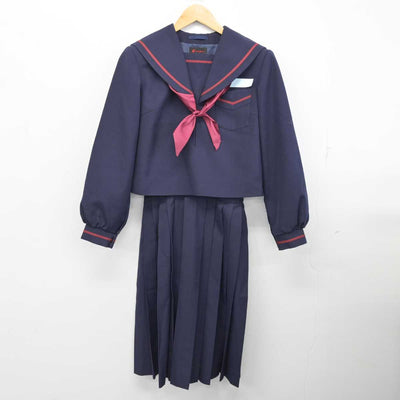 【中古】宮崎県 西都市立妻中学校 女子制服 3点 (セーラー服・スカート) sf077292