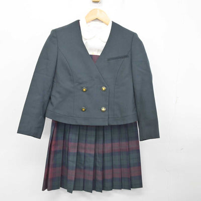 【中古】大阪府 城南学園中学校 女子制服 4点 (ブレザー・ベスト・シャツ・スカート) sf077307