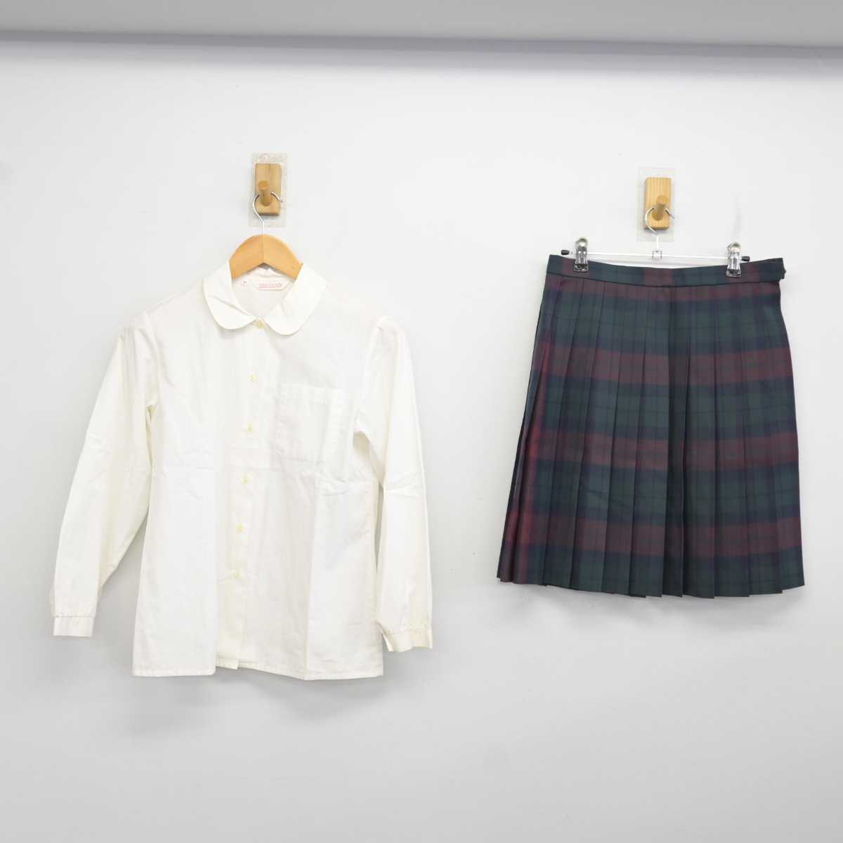 【中古】大阪府 城南学園中学校 女子制服 4点 (ブレザー・ベスト・シャツ・スカート) sf077307