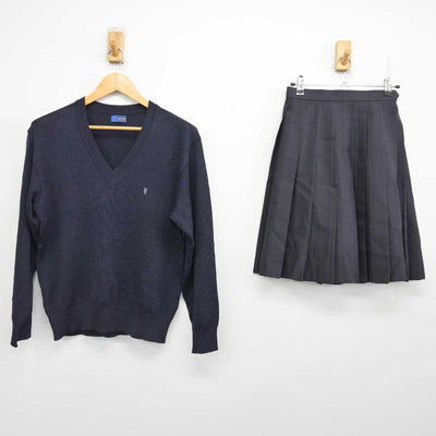 【中古】神奈川県 横浜清風高等学校 女子制服 2点 (ニット・スカート) sf077328