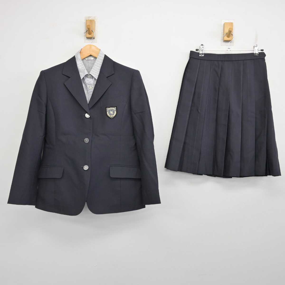 【中古】神奈川県 横浜清風高等学校 女子制服 3点 (ブレザー・シャツ・スカート) sf077329