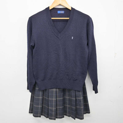 【中古】神奈川県 横浜清風高等学校 女子制服 2点 (ニット・スカート) sf077331