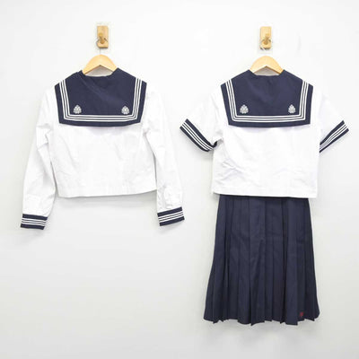 【中古】埼玉県 松山女子高等学校 女子制服 3点 (セーラー服・セーラー服・スカート) sf077357