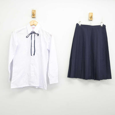 【中古】栃木県 小川中学校 女子制服 3点 (シャツ・スカート) sf077364