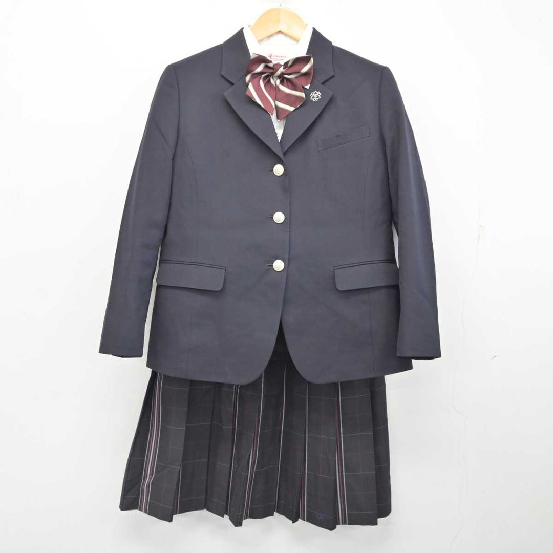 【中古】山形県 村山産業高等学校 女子制服 5点 (ブレザー・ニット・シャツ・スカート) sf077365