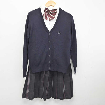 【中古】山形県 村山産業高等学校 女子制服 5点 (ブレザー・ニット・シャツ・スカート) sf077365