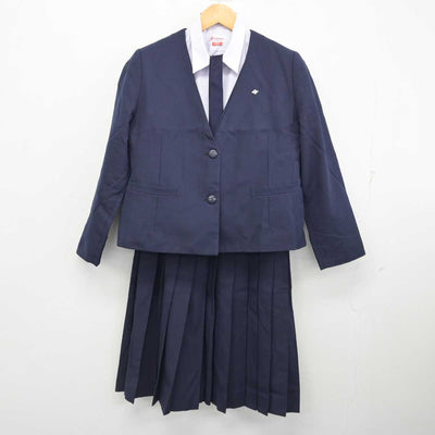 【中古】富山県 雄山高等学校 女子制服 7点 (ブレザー・ベスト・シャツ・スカート) sf077391