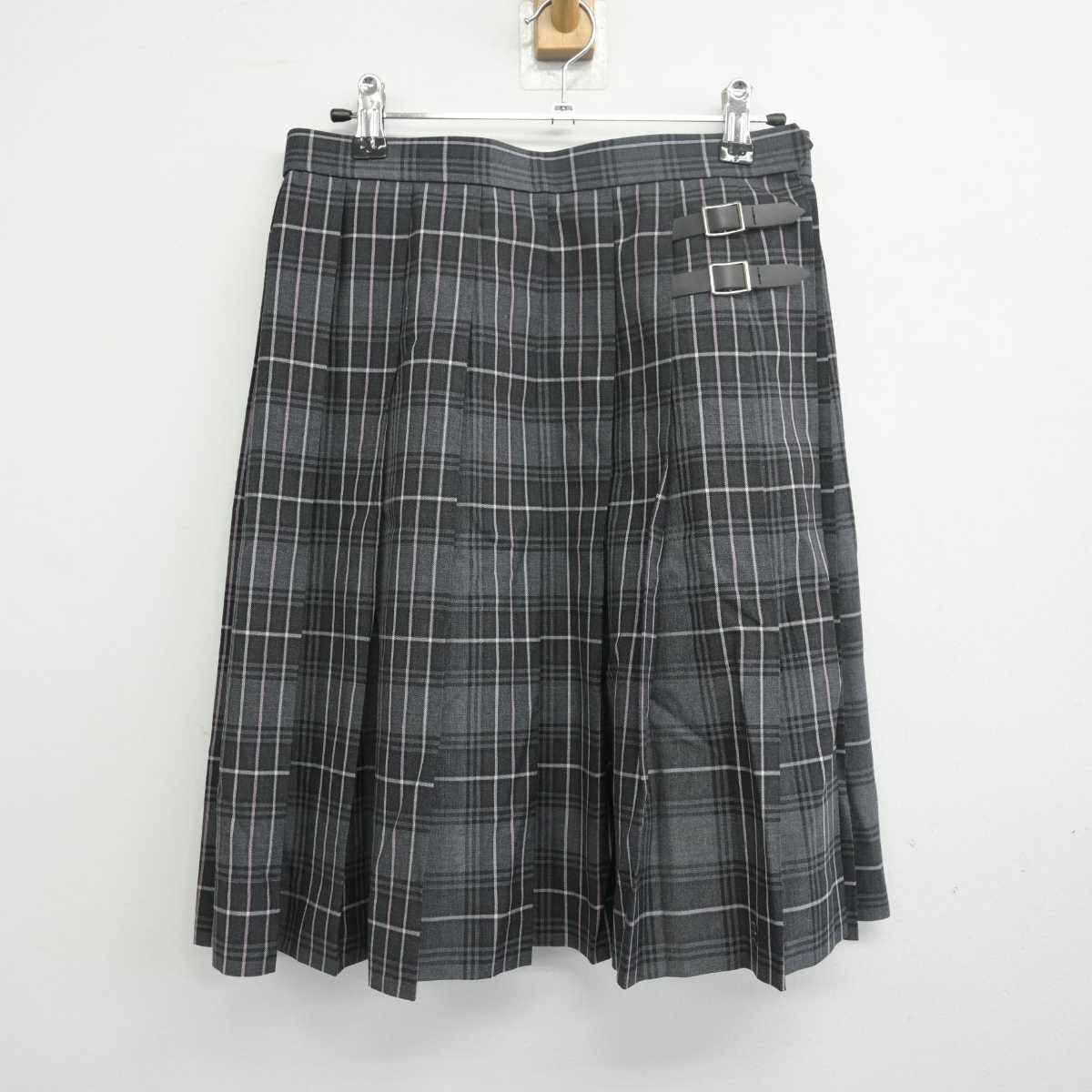 【中古】埼玉県 盈進学園 東野高等学校 女子制服 2点 (ニットベスト・スカート) sf077405