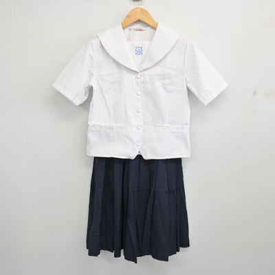 【中古】大阪府 プール学院中学校・高等学校 女子制服 3点 (ブラウス・スカート) sf077410