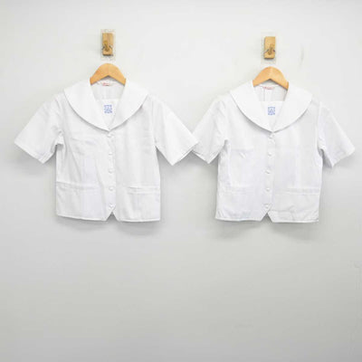 【中古】大阪府 プール学院中学校・高等学校 女子制服 3点 (ブラウス・スカート) sf077410