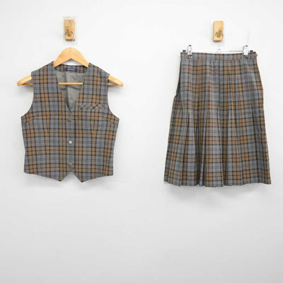 【中古】埼玉県 所沢中学校 女子制服 2点 (ベスト・スカート) sf077418