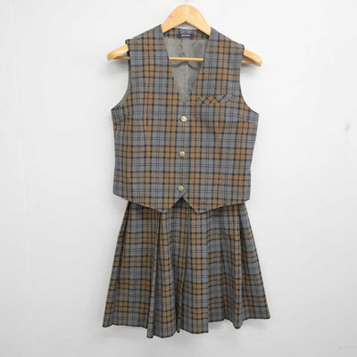 【中古】埼玉県 所沢中学校 女子制服 3点 (ベスト・スカート・スカート) sf077419