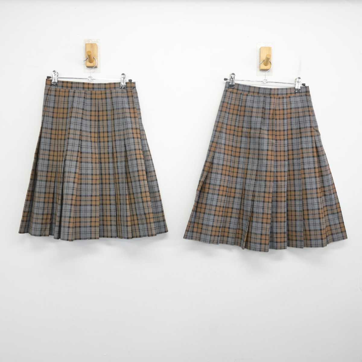 【中古】埼玉県 所沢中学校 女子制服 3点 (ベスト・スカート・スカート) sf077419