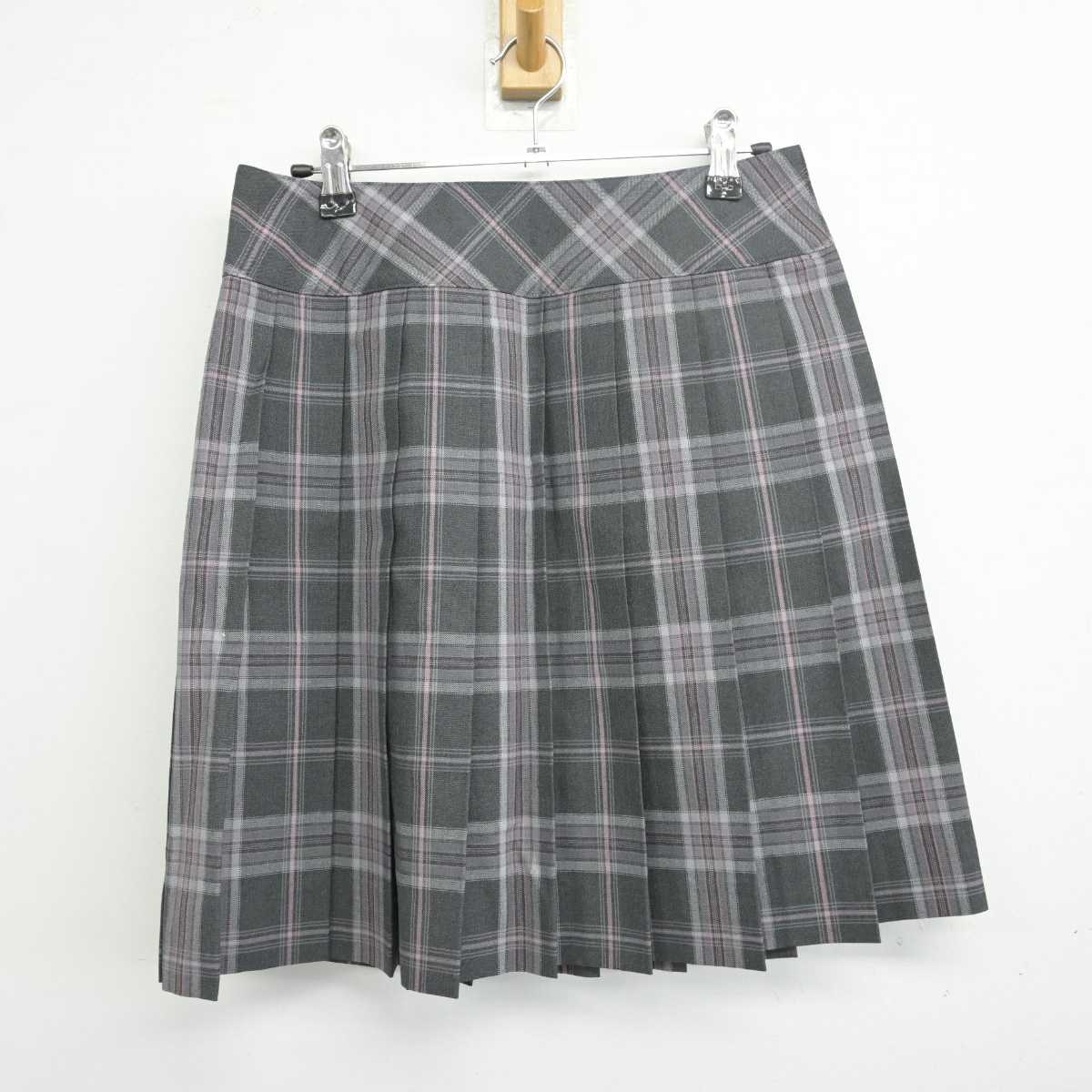 【中古】千葉県 印旛明誠高等学校 女子制服 3点 (ニットベスト・スカート) sf077420