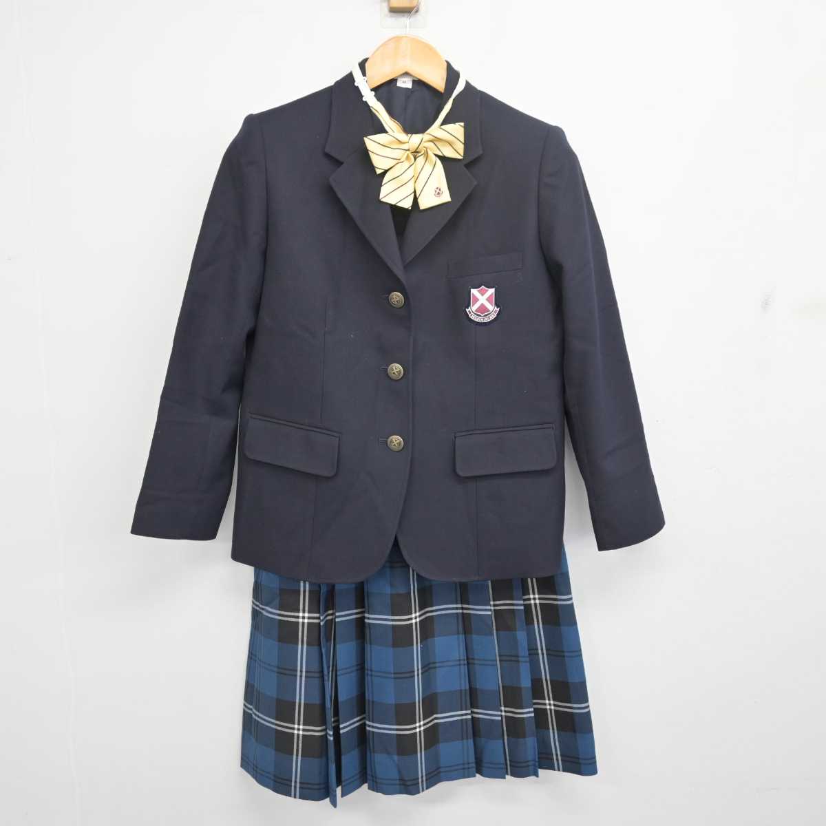 【中古】大阪府 桃山学院中学校高等学校 女子制服 3点 (ブレザー・スカート) sf077427