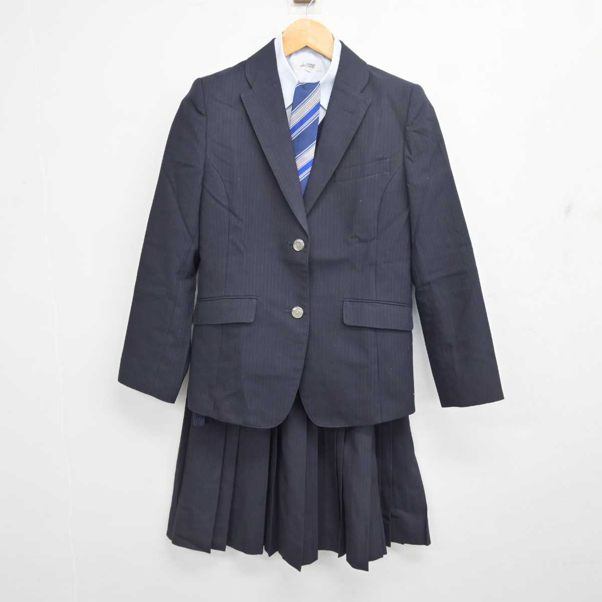 【中古】埼玉県 大宮開成中学・高等学校 女子制服 5点 (ブレザー・ニット・シャツ・スカート) sf077438