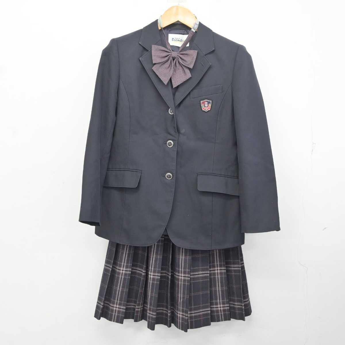 【中古】東京都 忠生中学校 女子制服 4点 (ブレザー・スカート・スカート) sf077442