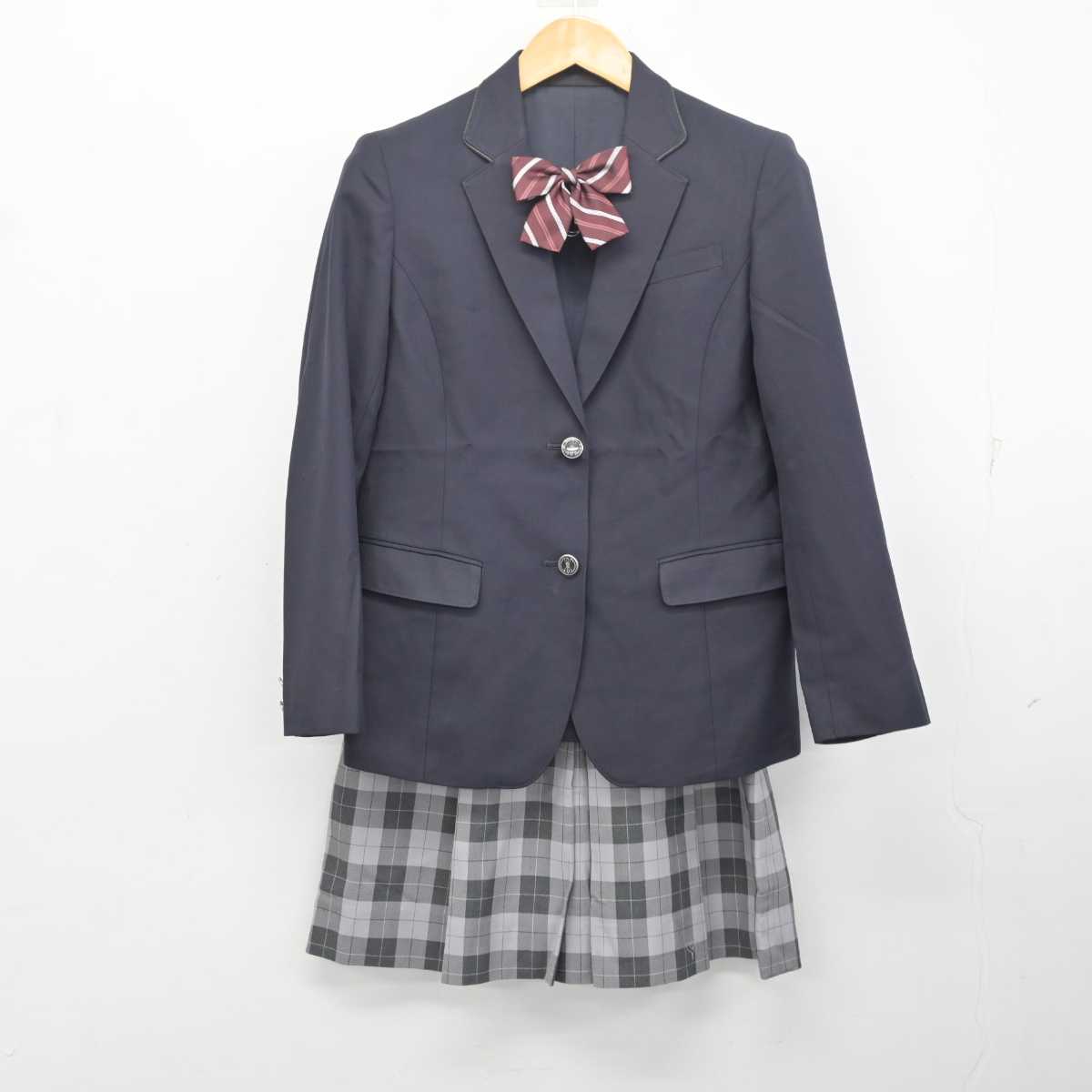 【中古】三重県 飯野高等学校 女子制服 3点 (ブレザー・スカート) sf077444