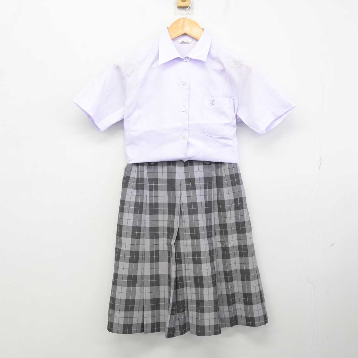 【中古】三重県 飯野高等学校 女子制服 2点 (シャツ・スカート) sf077445