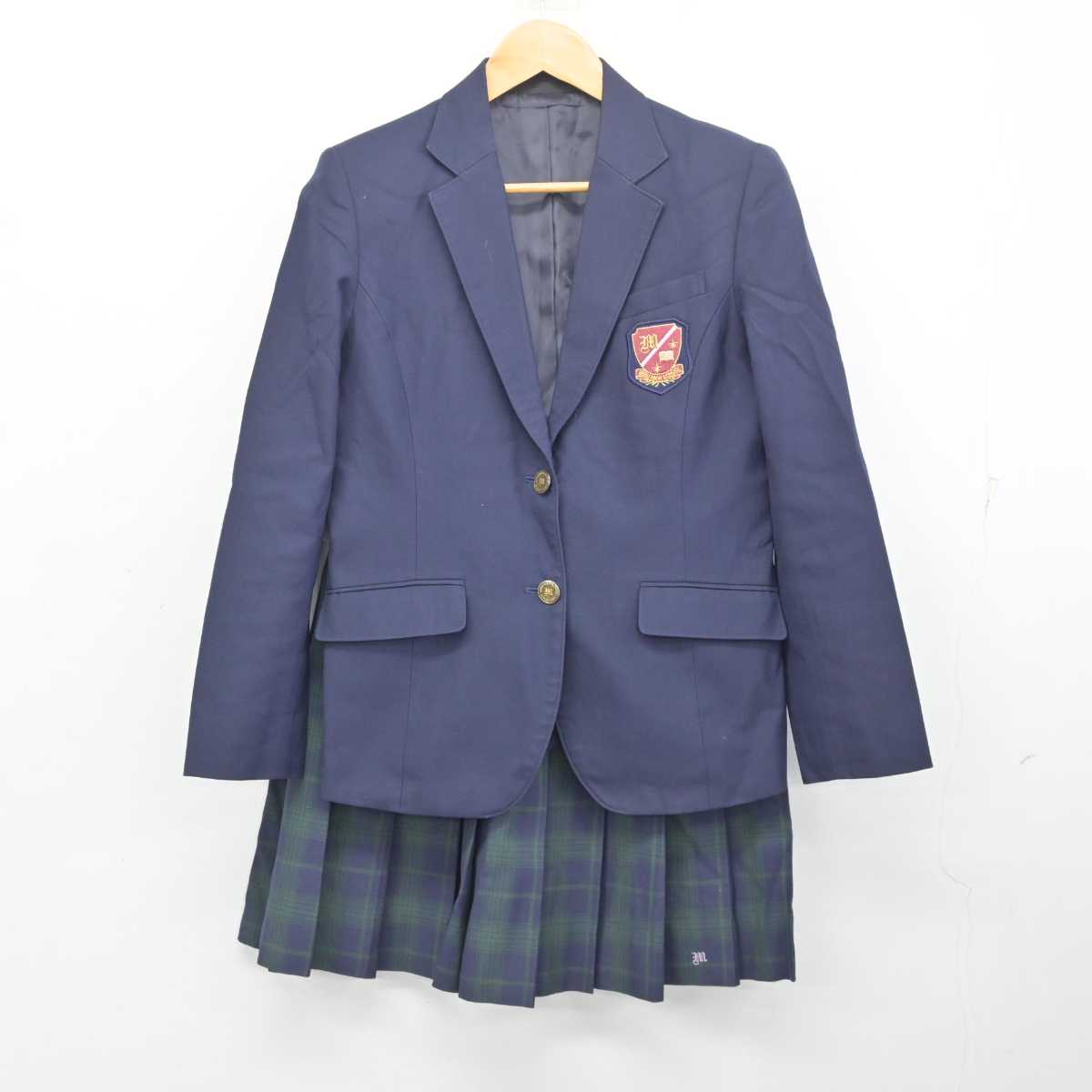 【中古】栃木県 壬生高等学校 女子制服 4点 (ブレザー・ニット・スカート) sf077469