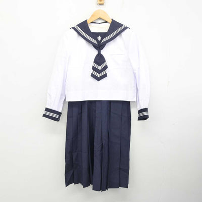 【中古】宮城県 仙台白百合学園中学校・高等学校 女子制服 3点 (セーラー服・スカート) sf077472