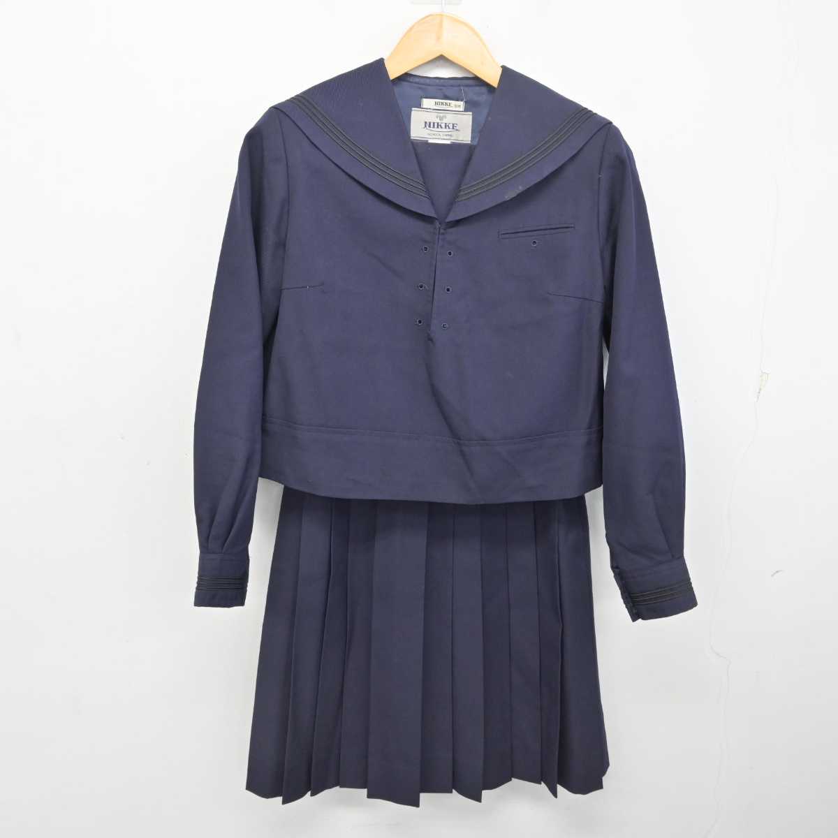 【中古】静岡県 浜松日体高等学校 女子制服 2点 (セーラー服・スカート) sf077484