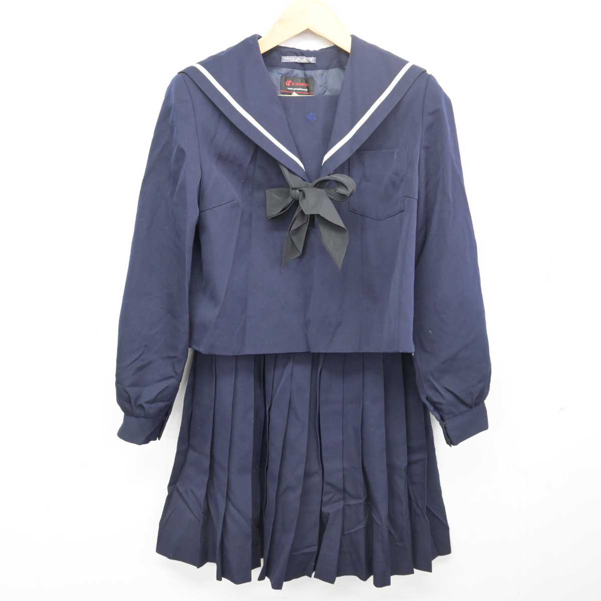 【中古】愛知県 岡崎商業高等学校 女子制服 3点 (セーラー服・スカート) sf077489