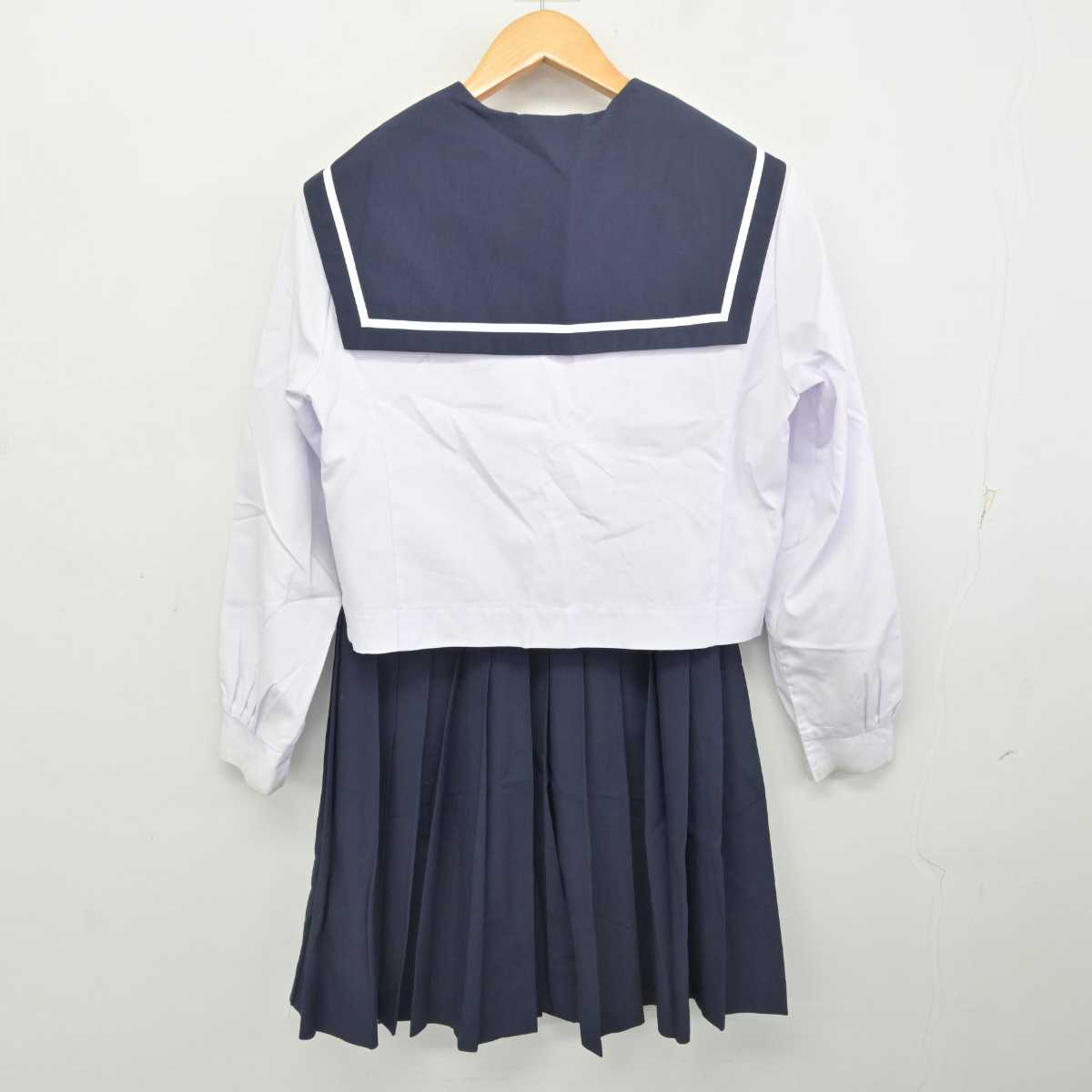 【中古】愛知県 岡崎商業高等学校 女子制服 3点 (セーラー服・スカート) sf077490